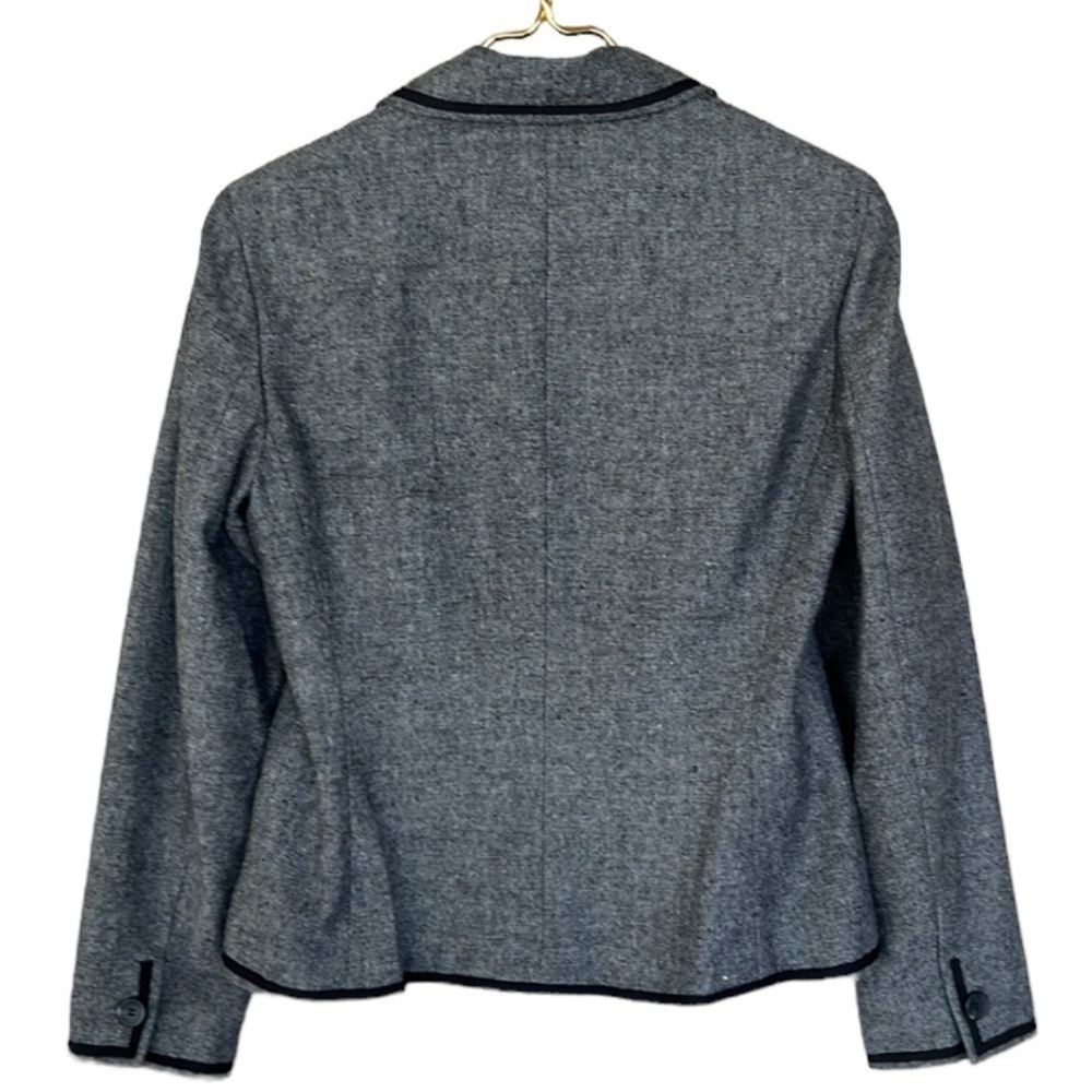 Norton McNaughton Wool Blend Blazer Ribbon Trim Jacket Size 8 - Picture 5 of 10